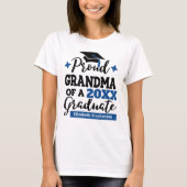 Grootmoeder van 2022 afstuderen zwarte blauwe tass t-shirt (Voorkant)