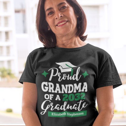 Grootmoeder van 2023 afstuderen groene tassel t-shirt