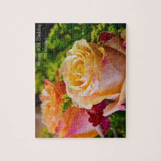 Grootmoeder van 90ste verjaardag. legpuzzel (Verticaal)