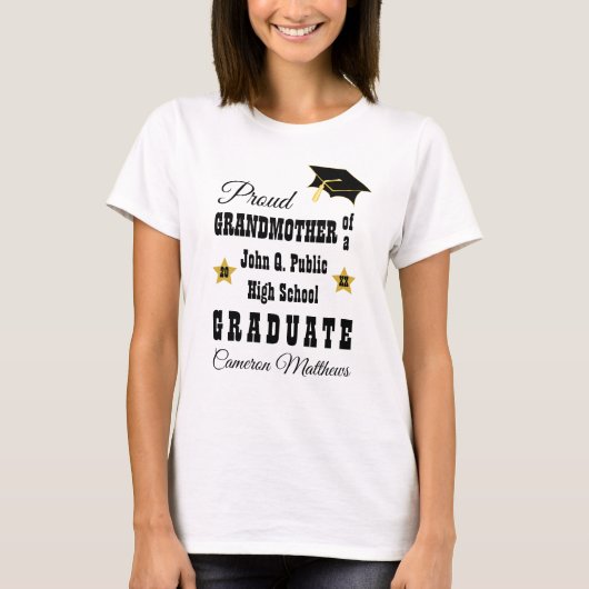 Grootmoeder van Afstuderen naam Afstuderen T-shirt (Voorkant)