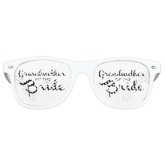 Grootmoeder van Bride Black op White Retro Zonnebril (Voorkant)