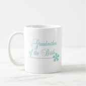 Grootmoeder van Bride Blauwgroen elegantie Koffiemok (Links)
