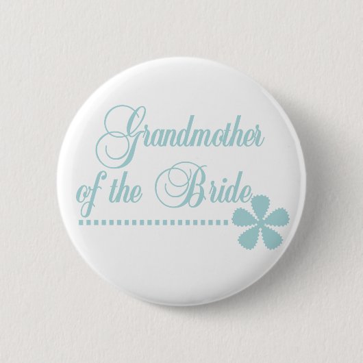 Grootmoeder van Bride Blauwgroen elegantie Ronde Button 5,7 Cm (Voorkant)