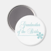 Grootmoeder van bruid Blauwgroen Elegantie Magneet (Voorkant / Achterkant)