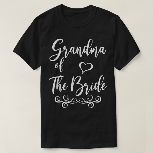 Grootmoeder van bruid en bruidshuwelijk t-shirt (Design voorkant)