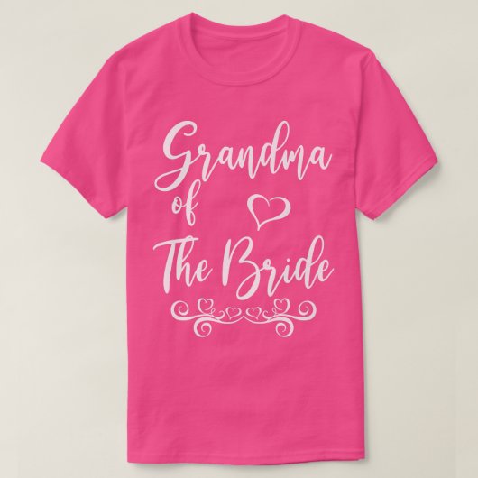 Grootmoeder van bruid en bruidshuwelijk t-shirt (Design voorkant)