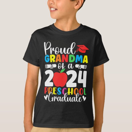 Grootmoeder van CL van 2024 kleuterschool Afstuder T-shirt (Voorkant)