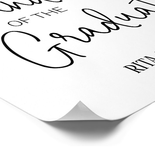 Grootmoeder van de Afstuderen Memorial Reserved Se Poster (Hoek)