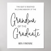 Grootmoeder van de Afstuderen Memorial Reserved Se Poster (Voorkant)
