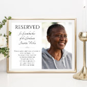 Grootmoeder van de Afstuderen Save A Seat Memorial Poster