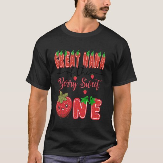 Grootmoeder van de Bes Zoete Eén Aardbei 1e V T-shirt (Voorkant)