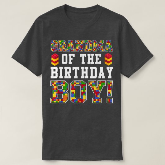 Grootmoeder van de 'Birthday Boy Block Bokboys Ki' T-shirt (Design voorkant)