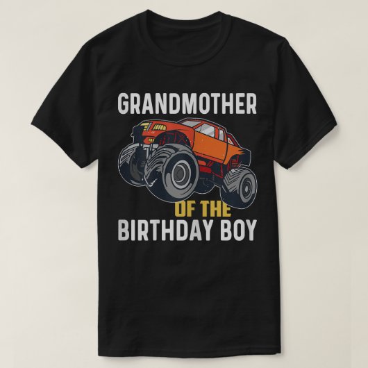 Grootmoeder van de Birthday Boy Monster Tru T-shirt (Design voorkant)