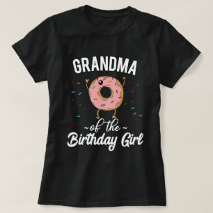 Grootmoeder van de Birthday Girl Funny Donut T-shirt