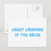 Grootmoeder van de Bride Briefkaart (Voorkant / Achterkant)