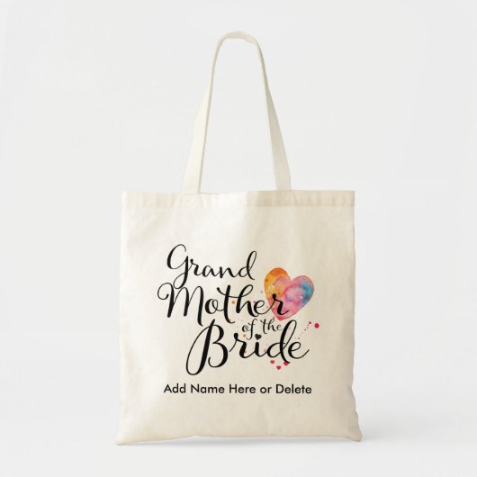 Grootmoeder van de Bride Budget Tas Waterverf (Voorkant)