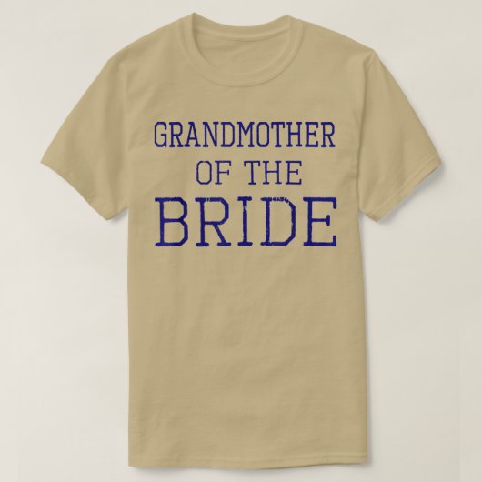Grootmoeder van de Bride Coordinating Wedding Par T-shirt (Design voorkant)