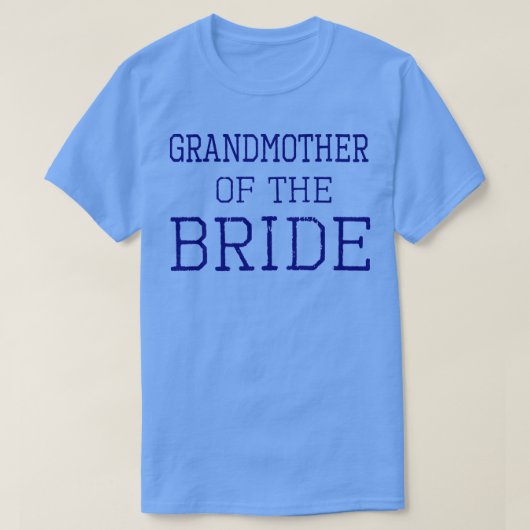 Grootmoeder van de Bride Coordinating Wedding Par T-shirt (Design voorkant)