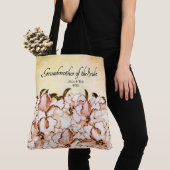 Grootmoeder van de Bride Floral w Names / Datum Tote Bag (Dichtbij)