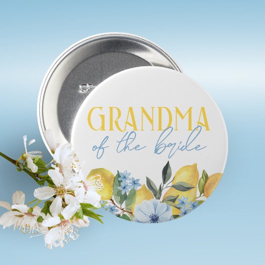 Grootmoeder van de Bride Lemon Vrijgezellenfeest B Ronde Button 5,7 Cm