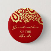 Grootmoeder van de Bride Paisleys Wedding Button (Voorkant)