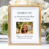 Grootmoeder van de Bride Photo Memorial Wedding Poster
