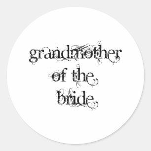 Grootmoeder van de Bride Ronde Sticker