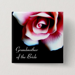 Grootmoeder van de Bride Roze Roze I.D. Knoop Vierkante Button 5,1 Cm