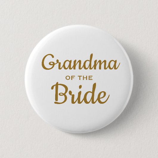 Grootmoeder van de bride Wedding Custom Ronde Button 5,7 Cm (Voorkant)