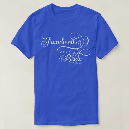 Grootmoeder van de bruid (bruiloft) t-shirt (Design voorkant)