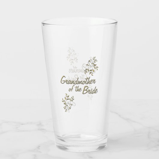 Grootmoeder van de bruid glas (Achterkant)