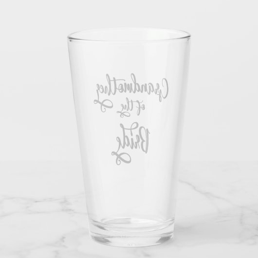 Grootmoeder van de bruid glas (Achterkant)