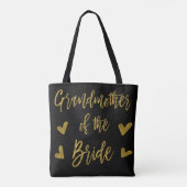 Grootmoeder van de Bruid Gouden Trouwtas Tote Bag (Achterkant)