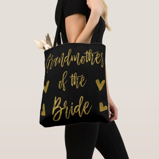 Grootmoeder van de Bruid Gouden Trouwtas Tote Bag (Dichtbij)