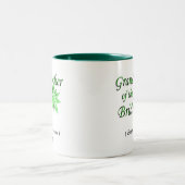 Grootmoeder van de bruid groene tweekleurige koffi koffiemok (Center)