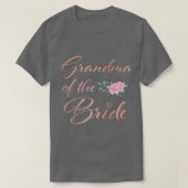 Grootmoeder van de bruid Oma van de bruid Bruiloft T-shirt (Design voorkant)