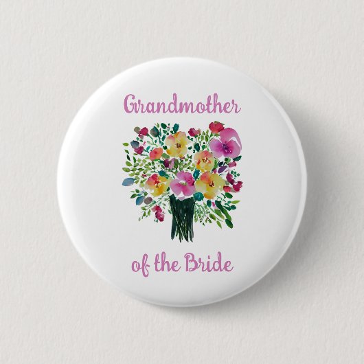 Grootmoeder van de bruid ronde button 5,7 cm (Voorkant)