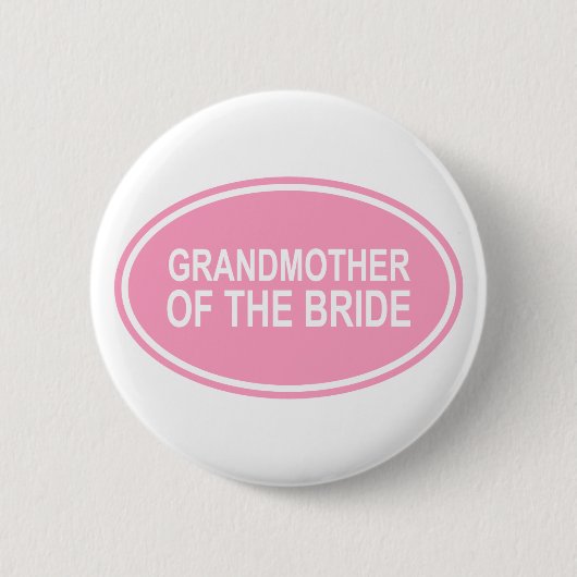 Grootmoeder van de bruidbruidbruin-roze ronde button 5,7 cm (Voorkant)