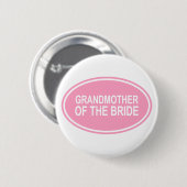 Grootmoeder van de bruidbruidbruin-roze ronde button 5,7 cm (Voorkant /achterkant)