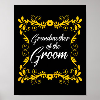 Grootmoeder van de bruidegom bijpassende vrijgezel poster