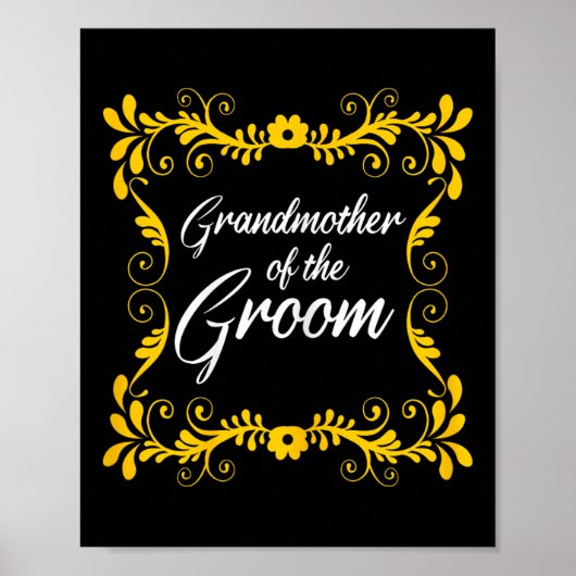 Grootmoeder van de bruidegom bijpassende vrijgezel poster (Voorkant)