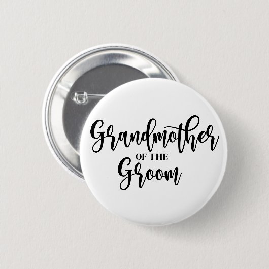 Grootmoeder van de bruidegom Button (Voorkant /achterkant)