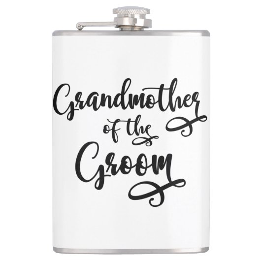 Grootmoeder van de bruidegom heupfles (Voorkant)