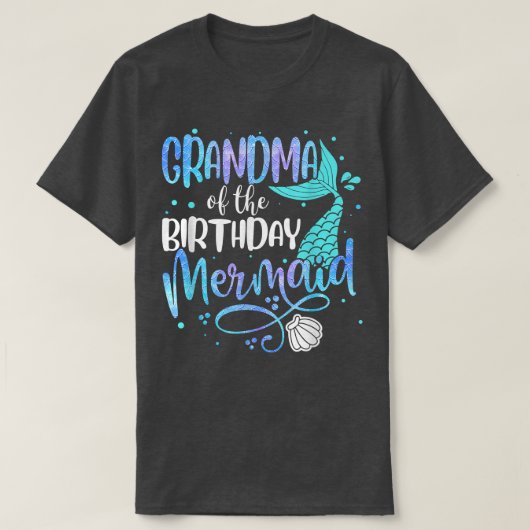 Grootmoeder van de familie van de zeemeermin van d t-shirt (Design voorkant)