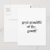 Grootmoeder van de Groom Briefkaart (Voorkant / Achterkant)