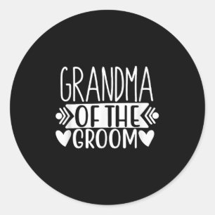 Grootmoeder van de Groom T - shirts Wedding Gift B Ronde Sticker