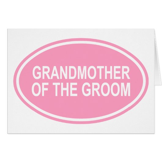 Grootmoeder van de Groom Wedding Oval Roze (Voorkant Horizontaal)