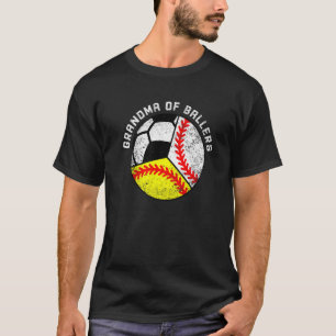 Grootmoeder van de honkbal-softbal Soccer Grand T-shirt