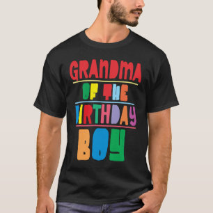 Grootmoeder van de jongen Colorful Party Matching T-shirt