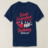 Grootmoeder van de marathedagse Bowler Bowling Cel T-shirt (Design voorkant)